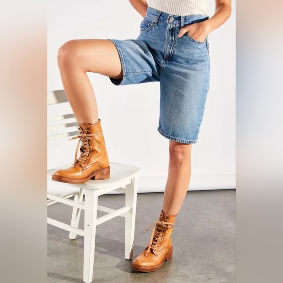 FREE PEOPLE NIB Santa Fe leather lace up boots Women's 40 - Picture 3 of 4